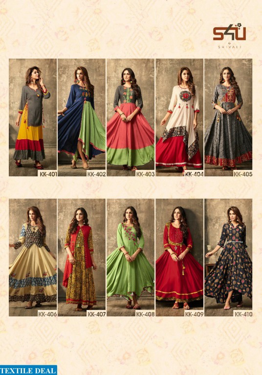 S4U Kalakriti Vol-4 Wholesale Anarkali Readymade Kurtis